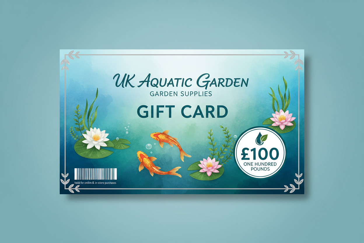 £100 gift card for UK AQUATIC GARDEN SUPPLIES