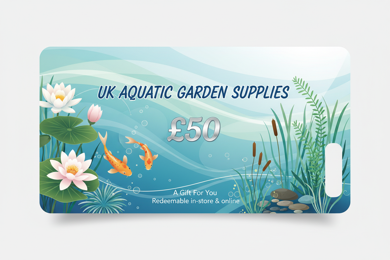 £50 gift card for UK AQUATIC GARDEN SUPPLIES